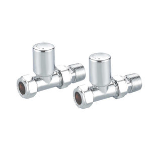 AG Radiator Valves Straight 15mm in Anthracite (Pair)