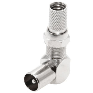 AG Right Angled RF Adapter Plus F Connector