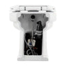 Vetus Compact Electric Toilet with Soft Close Lid and Slant Back 24V
