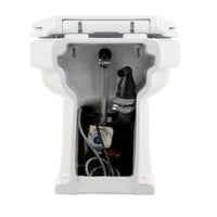 Vetus Compact Electric Toilet with Soft Close Lid and Slant Back 24V