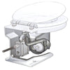 Vetus Compact Electric Toilet with Soft Close Lid 24V