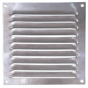 Hooded Louvre Vent Brushed Stainless Steel (6" x 6")