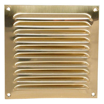 Hooded Louvre Vent Polished Brass (6