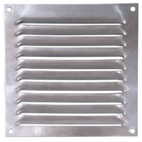 Hooded Louvre Vent Polished Stainless Steel (6" x 6")