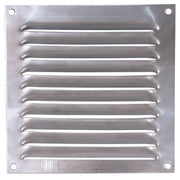 Hooded Louvre Vent Polished Stainless Steel (6" x 6")