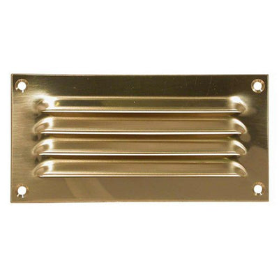 Hooded Louvre Vent Polished Brass (6