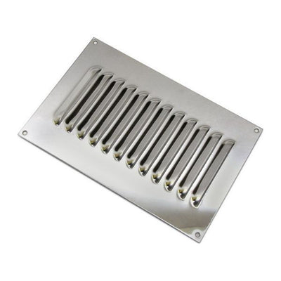 Hooded Louvre Vent Brushed Stainless Steel (6