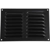 Hooded Louvre Vent Polished Matt Black (9" x 6")