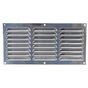 Hooded Louvre Vent Polished Stainless Steel (12" x 6")