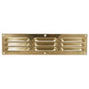 Hooded Louvre Vent Polished Brass (12" x 3")