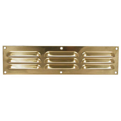 Hooded Louvre Vent Polished Brass (12