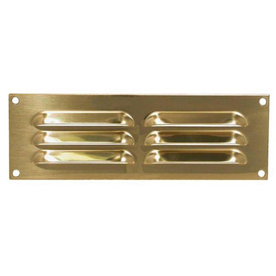 Hooded Louvre Vent Polished Brass (9