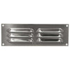 Hooded Louvre Vent Polished Stainless Steel (9" x 3")