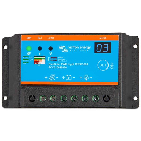 Victron Energy BlueSolar PWM Light Charge Controller (12V / 24V / 20A)