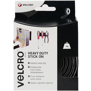 Velcro Heavy Duty Stick On Tape (50mm x 2.5m / Black)