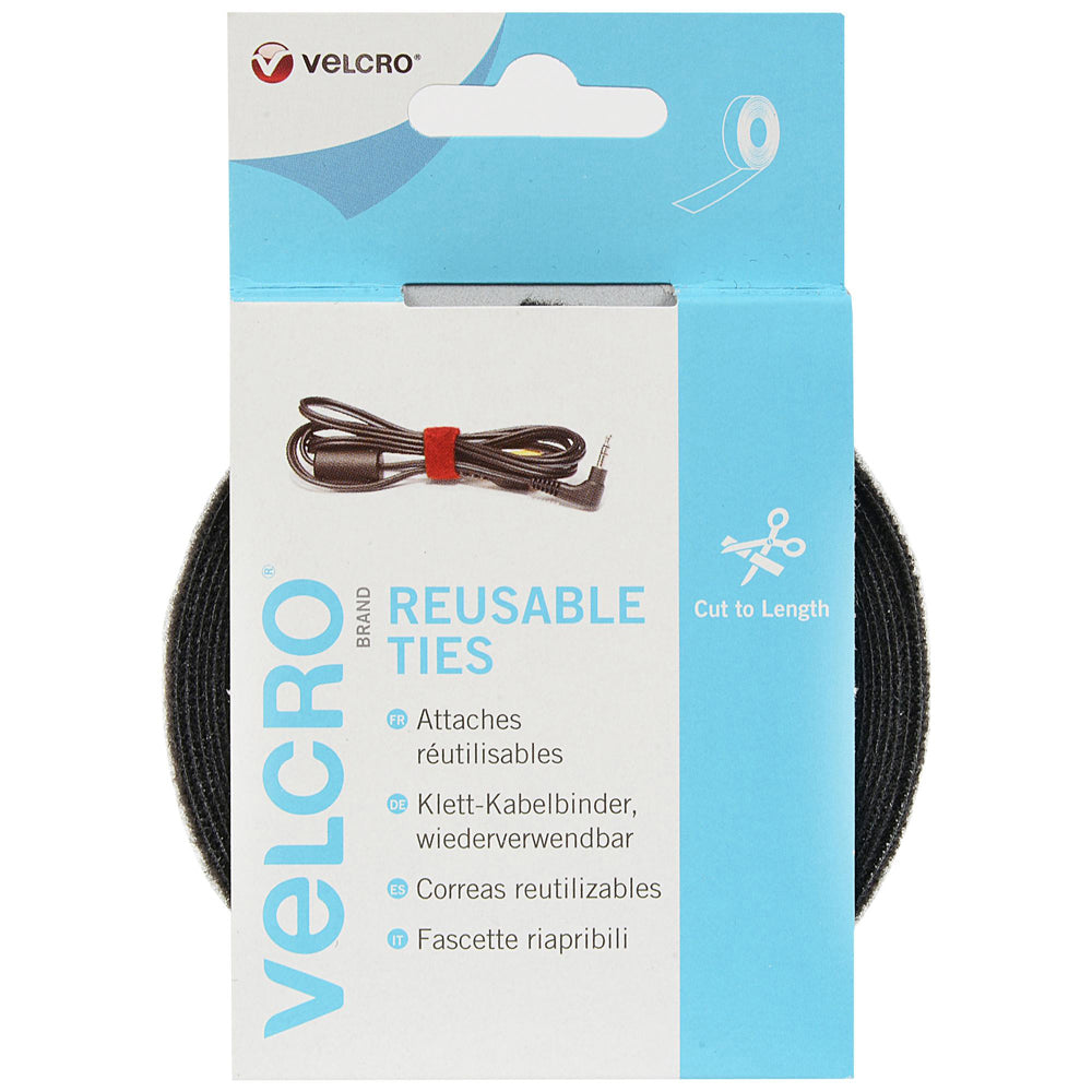 Velcro One-Wrap Reusable Ties (30mm x 5m / Black)
