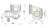 VETUS extraction ventilator, 24 V, 4 A, 76 mm (VENT7624A)