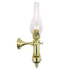 AG Tall Brass Gimbal Electric Lamp with Chimney (No Bulb)