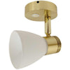 Gold LED Reading Light with Opal Glass (Warm White / Touch Dimmable)