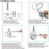 Long Neck Brass LED Reading Light (Cool White / Touch Dimmable / USB)
