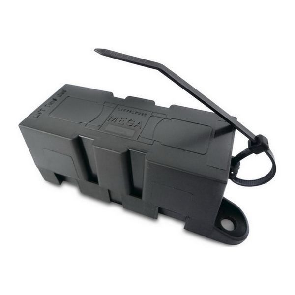 AG Fuse Holder Mega Black Plastic (No Fuse)