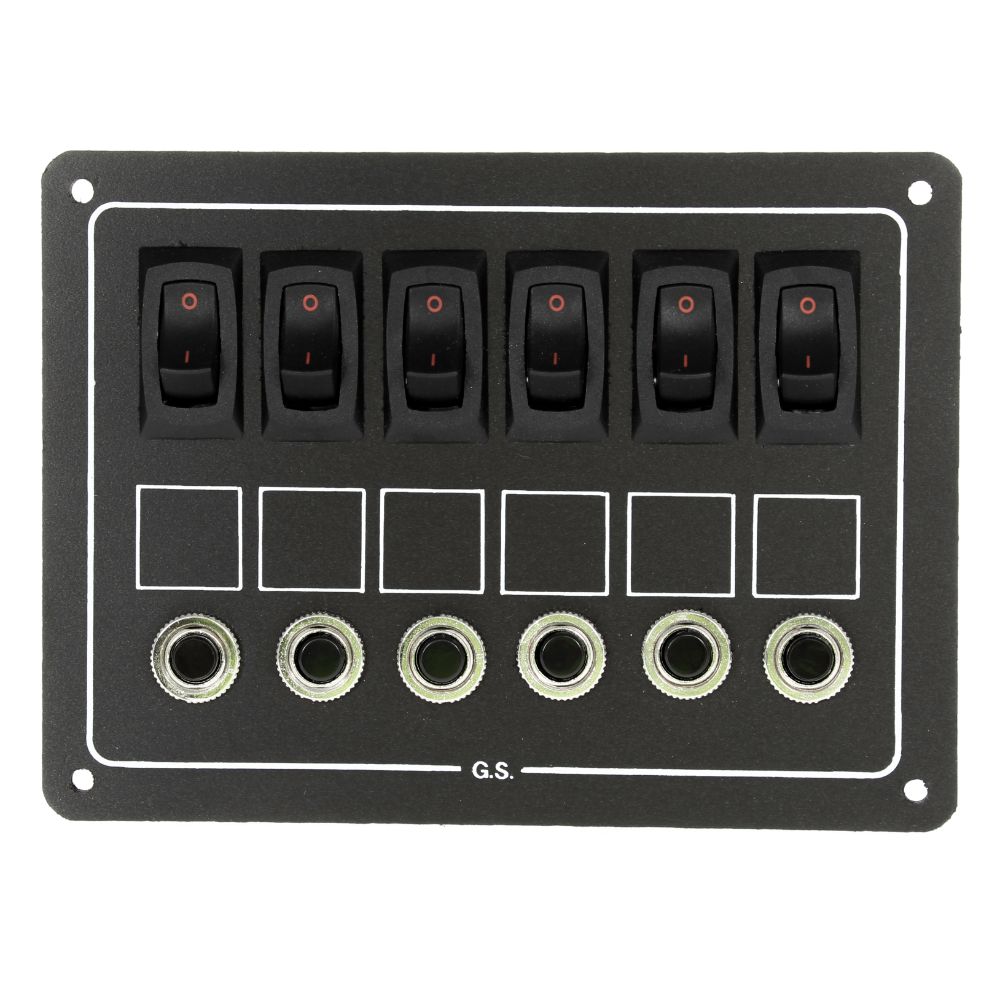 AG 6 Way Circuit Breaker/Switch Panel (6A, 8A, 10A and 15A)