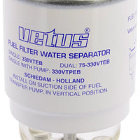 VETUS Spin-on filter, 10-micron, Max. 190l/h