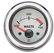 VETUS waste water level indicator, white, 24V, cut-out size 52mm