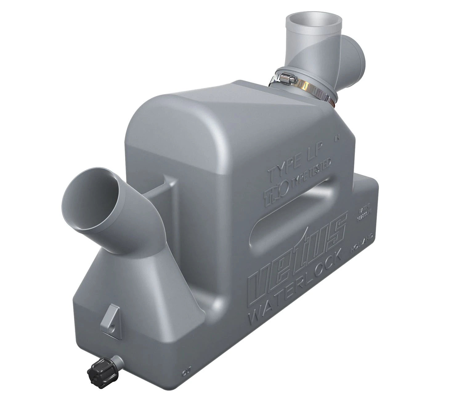 VETUS Waterlock type LP45, with rotating inlet for 45mm hose