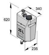 VETUS Bulkhead mounted waste water tank, 25lt