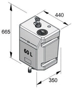 VETUS Bulkhead mounted waste water tank. 60lt