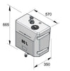 VETUS Bulkhead mounted waste water tank, 80lt