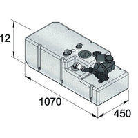 VETUS Waste water tank system 120lt, includes 12V pump & sensor (WWS12012B)