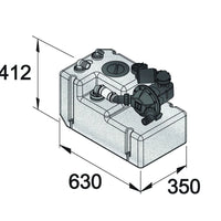 VETUS Waste water tank system 42lt, includes 24V pump & sensor (WWS4224B)