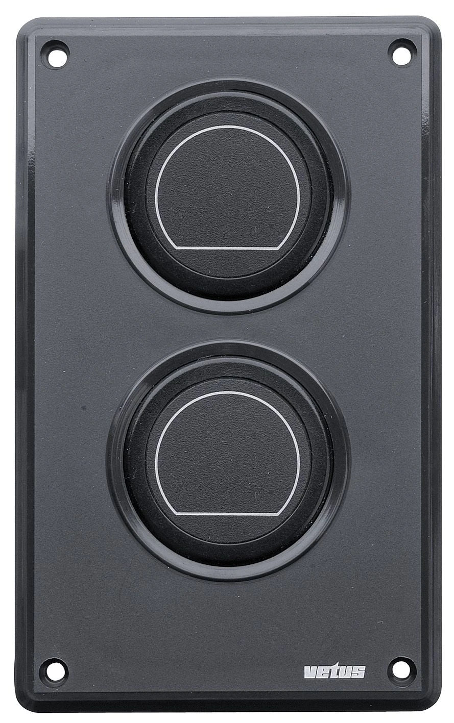 VETUS extension panel for 2 instruments with cut-out diameter of 52mm