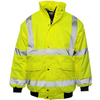 Hi-Vis Bomber Jacket Quilted Large