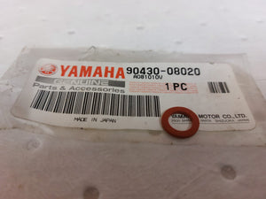 DRAIN SCREW GASKET 90430-08020  YAMAHA