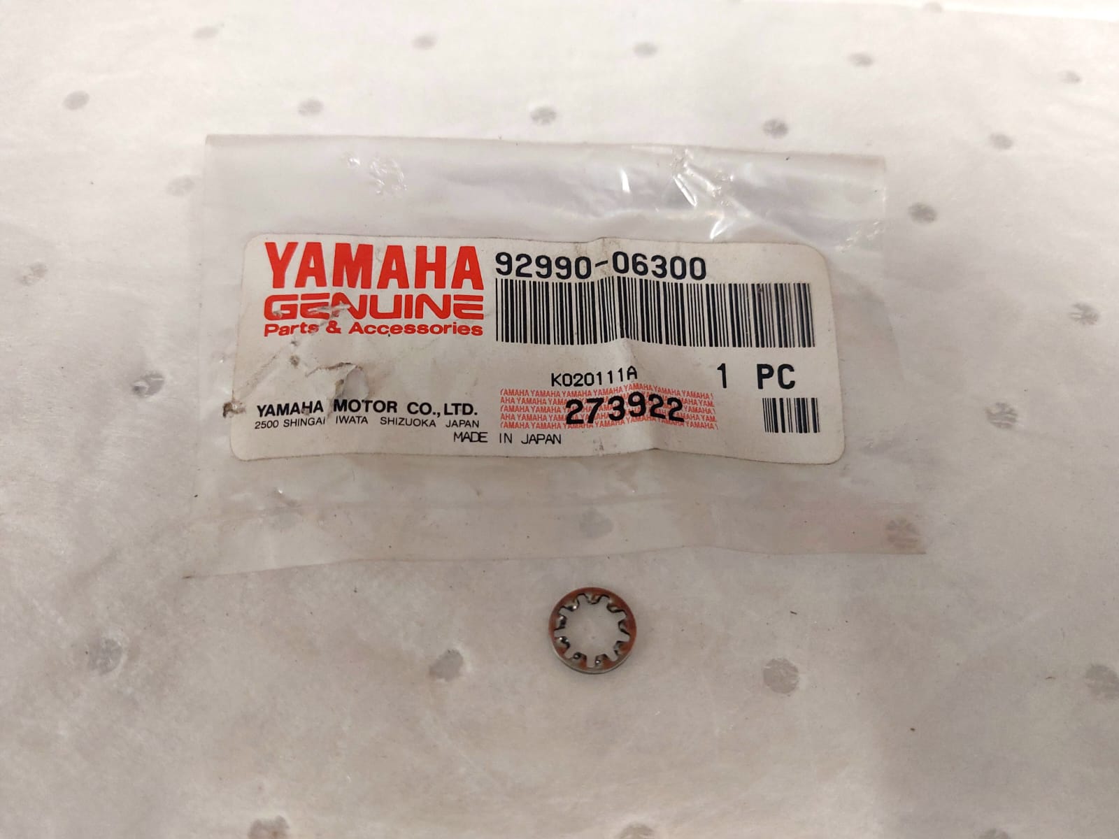 LOCK WASHER 92990-06300  YAMAHA