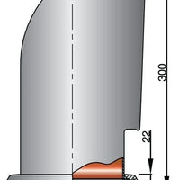 VETUS cowl ventilator YOGI, 125 mm, SS 316, white interior (YOG316WR)