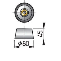 VETUS Hull anode type 8 , zinc (excl. connection kit) (ZINK8C)