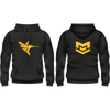 Black Hoodie with Dual HM & MK Logos (Front and Back) HM-BHXXL