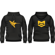 Black Hoodie with Dual HM & MK Logos (Front and Back) HM-BHXXL