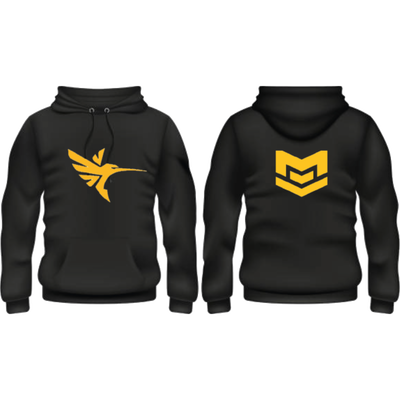 Black Hoodie with Dual HM & MK Logos (Front and Back) HM-BHXXL