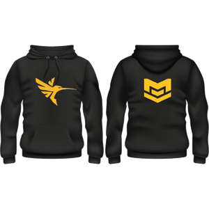 Black Hoodie with Dual HM & MK Logos (Front and Back) HM-BHXXL