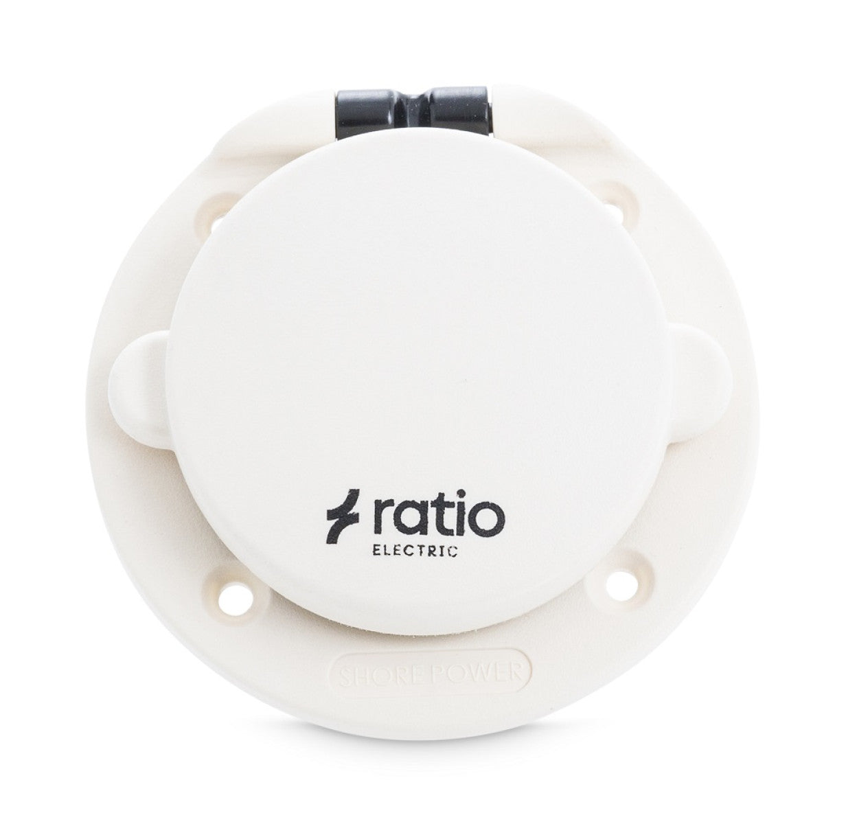 Ratio Glass filled Nylon 6 Polymer shore power inlet. 2P+E. 240v 16A