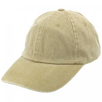 Pre-Washed Faded Baseball Cap - available in Beige, Grey, Blue or Green