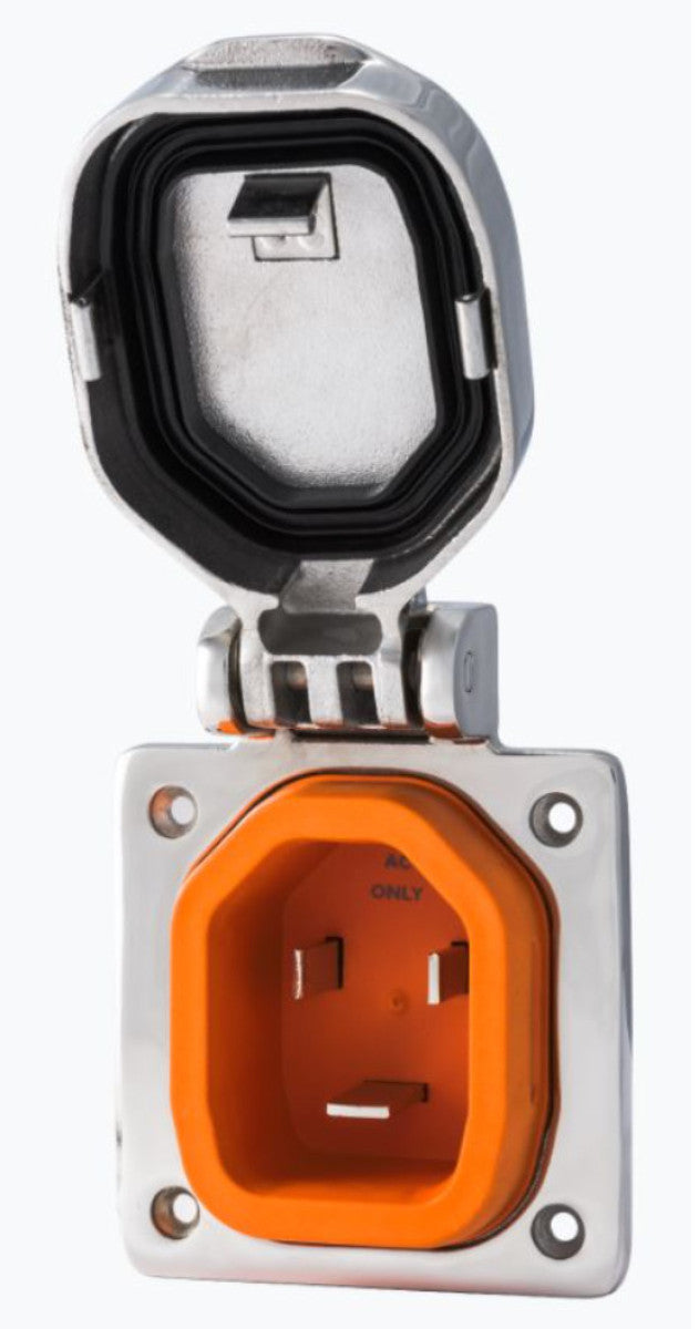 SmartPlug Stainless Steel shorepower inlet. 125V - 30A - IP56