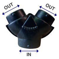 Divider Y, 125 mm (5") Inlet - 100/100 (4",4") Outlets 62220R