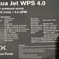 Johnson Aqua Jet WPS 4.0GPM Pump 12V (3/8" 1/2" BSP, 1/2" 3/4" Hose, 2.8 Bar)