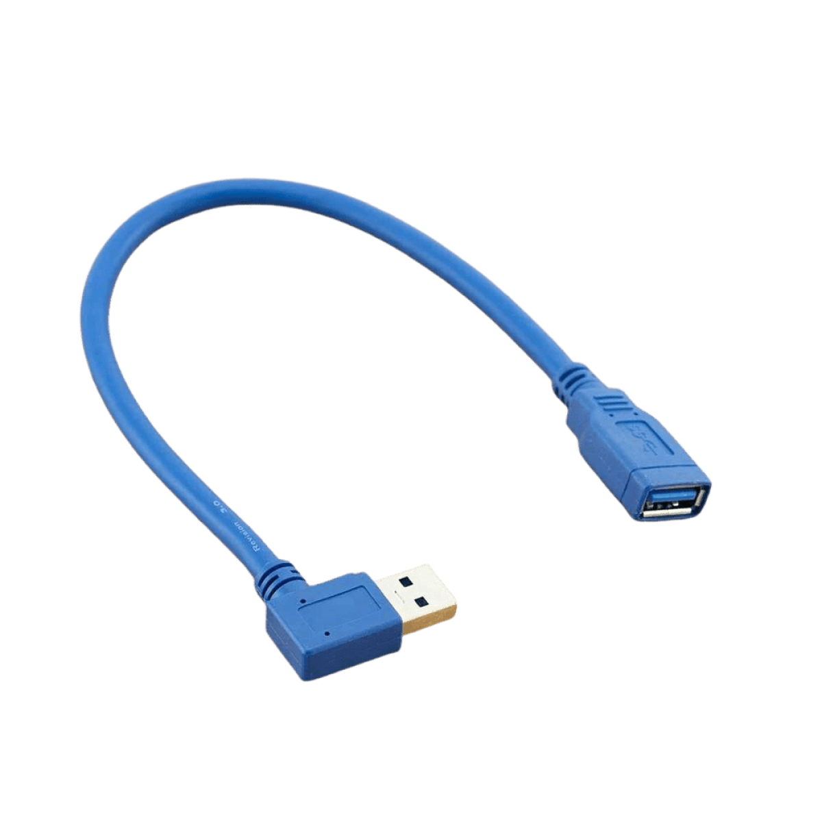 USB extension cable 0.3m one side right angle